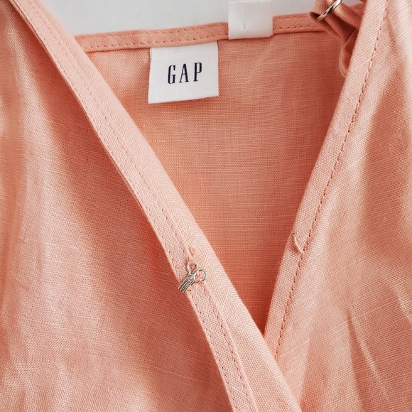 GAP Cami Wrap Ruffle Dress, Dusty Pink, XS - Picture 6 of 7